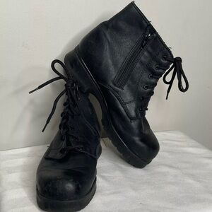 4/$35 Martino Boot Black Leather Heel Tread Canada